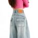 2026 Spring New Style Flap Design High-Waisted Loose-Fit Straight Wide-Leg Floor-Length Jeans For Women_ecoleips.com