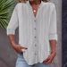 Women's Clothing Autumn And Winter New Casual Fashion Button Striped Long Sleeved Solid Color Shirt_ecoleips.com