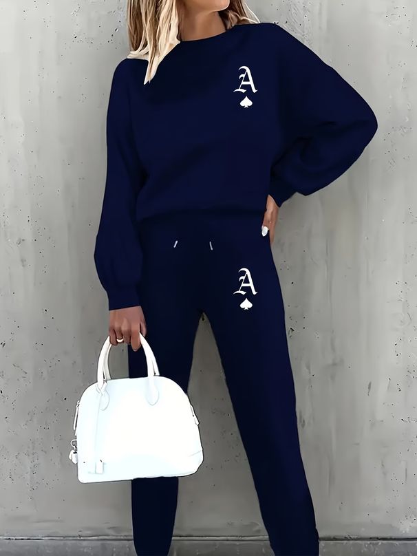 Fashion Casual Women's Clothing Hooded Sweatshirt Autumn Winter Sports Set Letter Print Export New 2026_ecoleips.com