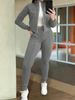 Women's Clothing New Fashion Casual Long Sleeved Trousers Two Piece Suit European And American Spring And Autumn Women's Suit Solid Color_ecoleips.com