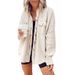 Autumn Fashion Casual Jacket With Turned-Down Collar, Patchwork Pockets, Irregular Design, And Women's Top_ecoleips.com