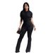Women's Clothing Elegant Slim Fit Jumpsuit Fashion Solid Color Wide Leg C7651 European American Style_ecoleips.com