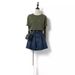 Non-elastic 2026 Summer Large Size Denim Mm Loose New Thin Word Wide Shorts High Waist Small Wide Legs_ecoleips.com