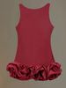 Sweetheart Ruffle Hem Babydoll Dress – Sleeveless Jumper Dress With Bow Accents (Black/Red/Wine/Pink/Green/White/Yellow, S-XL)_ecoleips.com
