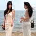 Unique Design Women's Lace Strapless Swimsuit Two Piece Long Dress for Island Vacations Hot Springs Sexy Photoshoots_ecoleips.com