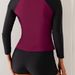 Women's Sexy Sports Swimsuit Patchwork Design Long Sleeve Printed Bikini Set Surfing Swimwear_ecoleips.com
