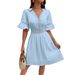 Aria Basics Aria Basics 2026 European And American Cross-border Women's Clothing Summer New Style Spliced Lace Fashion V-neck_ecoleips.com