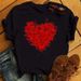 Cross-border Plus-size Vintage Harajuku Style Simple Butterfly Heart T-shirt For Women_ecoleips.com