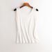 Women's Knitted Vest 2024 Summer Loose Round Neck Sleeveless Top Mulberry Silk Base Shirt T-Shirt For Women_ecoleips.com