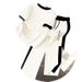 Women's French Minimalist Parisian Style Summer Casual Top And Shorts Set Short Sleeved Print Two Piece_ecoleips.com