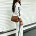 Women's Spring Autumn Loose Fitting Hooded Sweatshirt And Drawstring Pants Casual Simple Two-Piece Set Letter Print 2043_ecoleips.com
