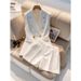Women's Clothing Summer Petite Outfit High End Important Occasions White Vest Shorts Suit For Women_ecoleips.com