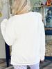 Sequined Football Sweatshirt – Oversized Long Sleeve Crewneck (XS/S/M/L, Beige)_ecoleips.com