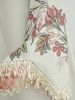 Women's Long Abaya Dress V Neck Fringe Design Loose Fit Arabic Style, Elegant Plant Pattern All Seasons Fashion_ecoleips.com