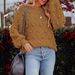 Aria Basics Aria Basics 2025 Autumn Winter New Cross-Border European American Foreign Trade Pom-Pom Knit Loose Long Sleeve Pullover_ecoleips.com