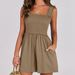 2025 Summer New Fashion Gathered Strap Jumpsuit For Women Casual Versatile_ecoleips.com