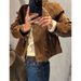 Women's Long Sleeved Jacket Suede Coat European American Style Simple Versatile Autumn_ecoleips.com