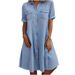 Women's Clothing Women's Denim Dress Large Size Dress Now_ecoleips.com