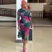 Women's Clothing Personalized Fashion Women's Clothing Elegant Printed Hip Wrapped One Step Skirt Round Neck Long Sleeve Slim Long Dress_ecoleips.com