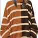 Autumn And Winter New Cross-border Striped Knitted Long-sleeved Sweater Women_ecoleips.com