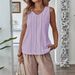 2025 Spring/Summer European And American Cross-Border Lace Hollow Sleeveless Cotton Linen Casual Solid Color_ecoleips.com