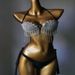 Women’s Clothing Nightclub Clothes Steel Support Hard Cup Bikini Diamond Swimsuit Diamond Tassel Bikini Sewn Diamond Bikini_ecoleips.com