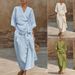 Women's Clothing Women's Casual Loose Dress Two Piece Set Solid Color Spring Summer For Formal & Casual For Women_ecoleips.com