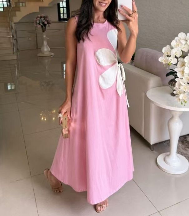 Women's Clothing Summer New Women's Wear Fashion Simple And Versatile Classic Style Positioning Flower Women's Dress_ecoleips.com
