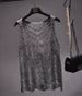 Sequin Mesh Camisole – Glamorous Lace-Up Sleeveless Top With Metallic Threads | Bodycon & Sexy_ecoleips.com