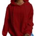 Women's Casual Knit Hooded Sweatshirt With Pockets - Soft Polyester Blend Pullover For Everyday Comfort (Multiple Colors & Sizes)_ecoleips.com