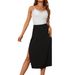 Voya 2026 New Spring/Summer European And American Women's Fashion Split Skirt, Elegant Commuting Knit Versatile Solid-color Half-skirt_ecoleips.com