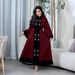Modest Abaya Dress/Muslim Dress Women Luxury Dubai-Style Velvet Abaya Dress – Crystal Embellishments & Elegant Satin Panels For Modest Fashion_ecoleips.com