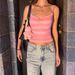 Fashion Classic Casual Camisole Y2K American Contrast Stripe Summer Slim Vest Fashion Kawaii Sexy Spice Girl Aesthetics Pullover_ecoleips.com