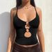 European And American Cross-border Women's Clothing 2026 New Summer Fashion Hollow-out Front Cropped Slim-fit Camisole_ecoleips.com