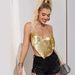 Women's Clothing Camisole Vest Nightclub Electronic Music Festival Sexy Vest Metal Sequin Top_ecoleips.com