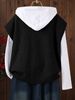 Plus Size V-Neck Knit Vest With Colorful Buttons, Loose Sleeveless Sweater, Casual Layering Top For Women_ecoleips.com