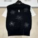 Luxury Women's Mock Two-Piece Knit Top With Crystal Embellishments - Round Neck Short Sleeve Blouse_ecoleips.com