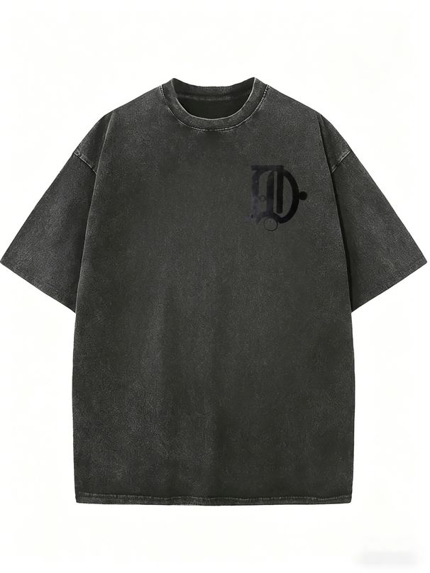 Oversized Retro Washed Tee | Unique Vintage Style Short Sleeve Shirt_ecoleips.com