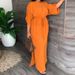 Women's Clothing Temperament Elegant Fashion Solid Color Long High Waist Dress_ecoleips.com