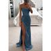Women's Clothing New Party Fashion Suspender Dress INS Loose Casual Slit Women's Dress_ecoleips.com