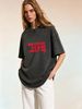 Women's Vintage Washed Oversized T-Shirt, Relaxed Crew Neck Short Sleeve Top For Casual Daily Wear And Summer Comfort_ecoleips.com