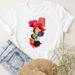 New Spring-summer T-shirt, Loose Fit, 3D Makeup And Manicure Print, White Short-sleeve Women's T-shirt_ecoleips.com