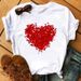 European And American Cross-border Foreign Trade Wholesale Clothing, Heart-shaped Floral Round-neck Plus-size_ecoleips.com