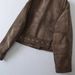 "Trendy Suede Faux Leather Motorcycle Jacket For Women – Stylish Streetwear Short Coat, Edgy & Comfortable, Perfect For Fall & Winter"_ecoleips.com