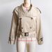 women's double breasted short trench coat – stylish autumn outerwear, lightweight polyester, classic british style, casual & office wear_ecoleips.com