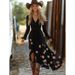 Vintage Western Cowboy Tribal Ethnic Style Floral Print Retro Casual Midi Dress For Women Bohemian Daily Wear_ecoleips.com