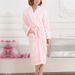 Aria Basics Cross-Border Hotel Bathrobe Long Sleeve Pajamas Solid Color Lapel Casual Flannel Robe European And American Foreign_ecoleips.com