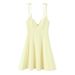 ZA European And American Wom's Fashion Export 2025 Summer New V-neck Floral Simple Slim-Fit Frch Strap Dress For_ecoleips.com