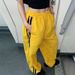 Retro Color Blocked Casual Straight Leg Pants Spring Summer INS Style Striped Patchwork Wide Leg Loose Fitting Sporty Long Pants_ecoleips.com