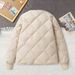 Women's Lightweight Quilted Puffer Jacket – Oversized Short Baseball Style Coat, Breathable Stretch Fabric For Casual & Streetwear_ecoleips.com